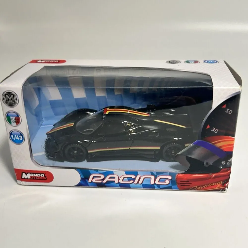 Pagani Zonda R Evo 1:43 Diecast Mondo Motors Black Italian Supercar Model